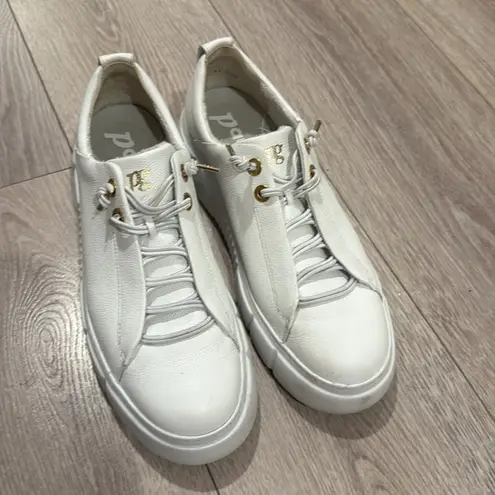 Paul Green Abbey White Leather Slip On Sneaker Size 9