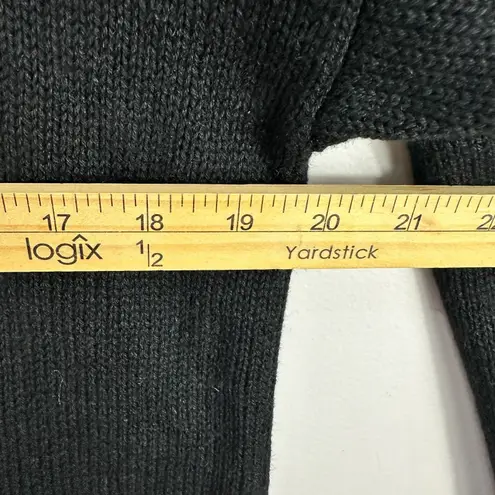 Heirloom Collectibles Floral Embroidered Cardigan Sweater Small Black Whimsical