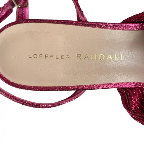 Loeffler Randall Natalia Bow Platform Sandals Heels Fuscia Pink Size 6