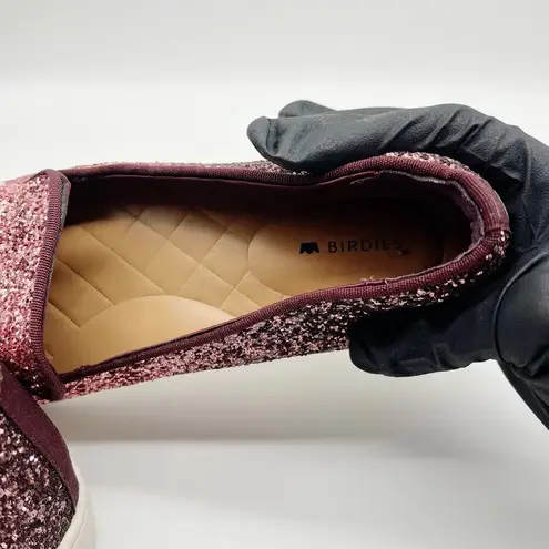 Birdies Womens The Swift Rose Sparkle Ombre Pink Size 7 Sneakers