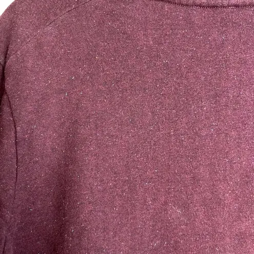 COS  Burgundy Speckled Pullover Sweatshirt