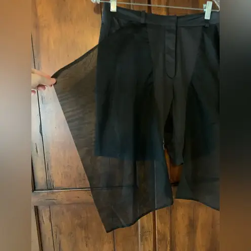 JT BY JT | High Fashion Designer Cotton Short Silk Overlay Avant Garde Black S