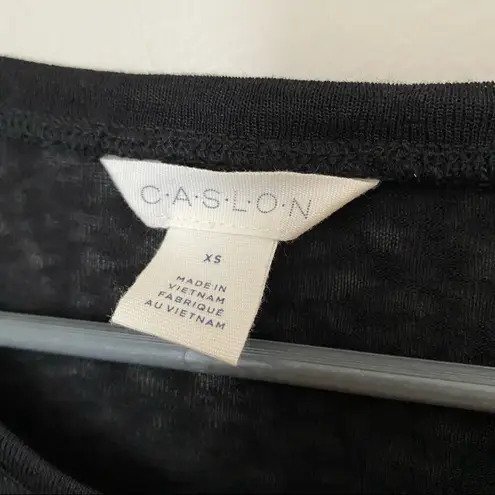 Caslon T-Shirt Black Pocket Short Sleeve Top Casual Neutral