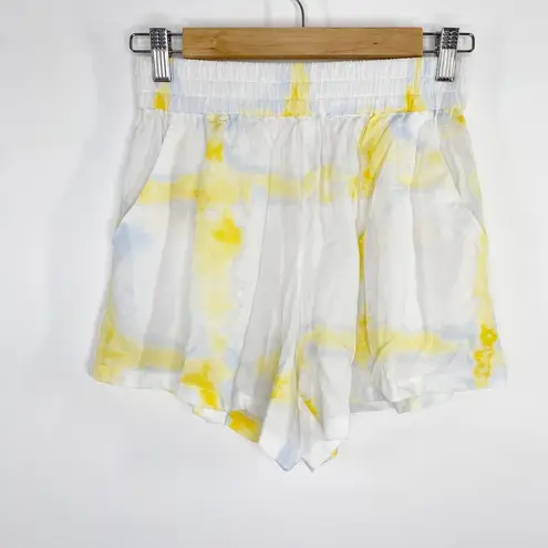 CALIA Womens Cover Up Swim Shorts Size XS Tie Dye Lightweight NWT Summer Yellow