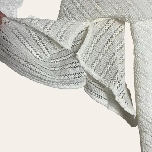 Michael Costello x Revolve Serinda White Bodysuit Maxi Dress Size XS