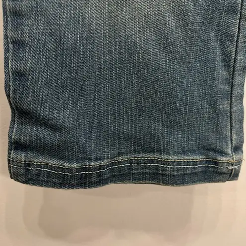 South Pole Y2K Cropped Embellished Patched Graffiti Denim Capri Jeans Grunge Blue Size undefined