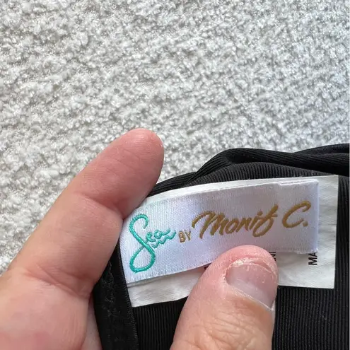 Sea By Monif C Plus Size Black Ruffle Bikini Set Top And Bottom Size 18 Black