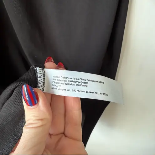 Eloquii Black Wrap Cut Out Front Long Sleeve Maxi Dress 18/20