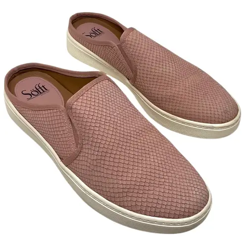 Sofft Suede Leather Slip On Pink Mule Sneaker Women’s Size 9.5M