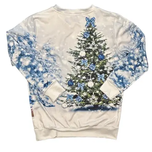 Two adorable Christmas kittens with scarves in the snow sweatshirt whimsical S