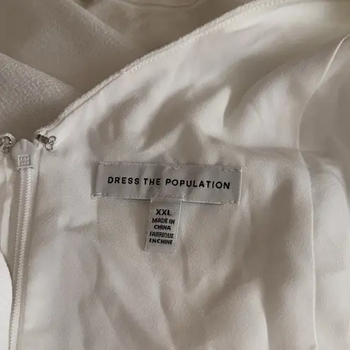 Dress the Population NWOT LIVIA GARNET RED FIT & FLARE DRESS sz XXL