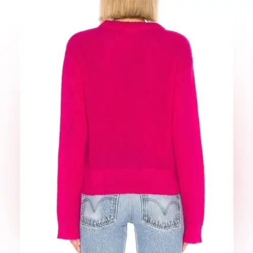 ALC Frank A.L.C. Riva Mohair Wool Blend Crewneck Pullover Sweater in Magenta Pink Sz S NWT