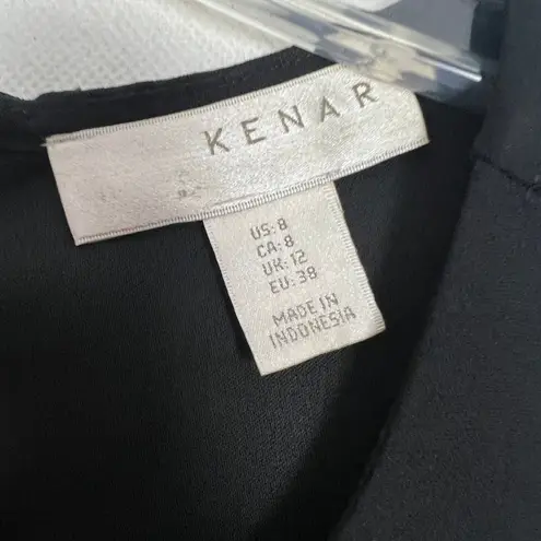 Kenar Sleeveless Black Shift Dress Size 8