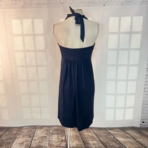 Boston Proper beaded neckline halter mini tunic sundress size XS