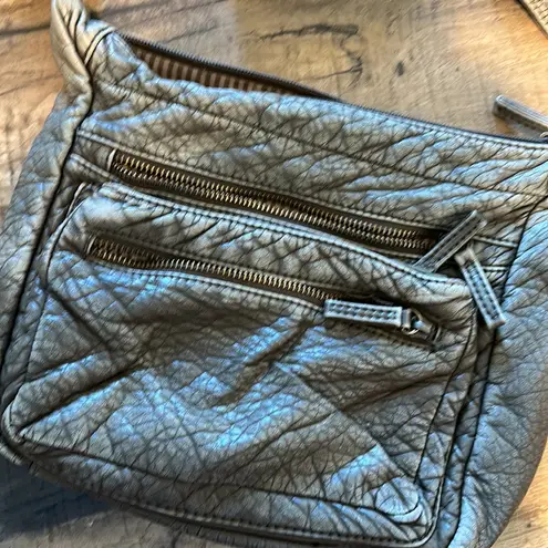 Crossbody Boho Distressed Worn Strap Zipper Pocket Purse Bag Bohemian Basic Tan