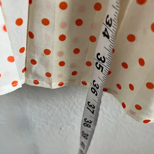 Ronny Kobo Womens Medium Kensington Polka Dot Maxi Skirt Orange