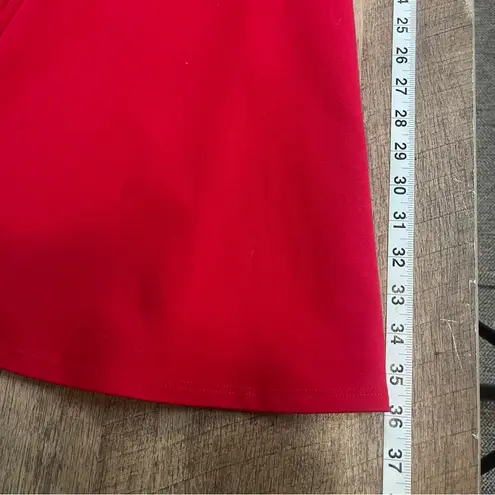 Nine Britton Red Scalloped Mini Dress Medium Niya Flared Sleeveless Halter NWT