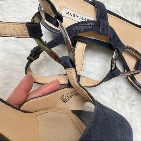 Alex Marie Navy Blue Darlena Sandals Size 6.5
