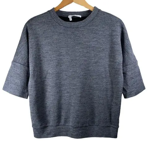 Derek Lam Charcoal Gray Short Sleeve Crew Neck Sweatshirt Size Small