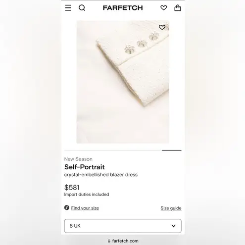 Self Portrait crystal-embellished blazer Dress