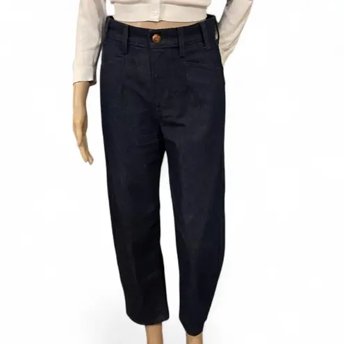 AYR NWOT! All Year Round THE BEAT Y2K Navy Wide Leg Jeans Sz 25 Barrel Leg BOHO