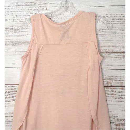 Planet Hollywood Women's Sleeveless No Photo Please Graphic Tank Top Peach Small