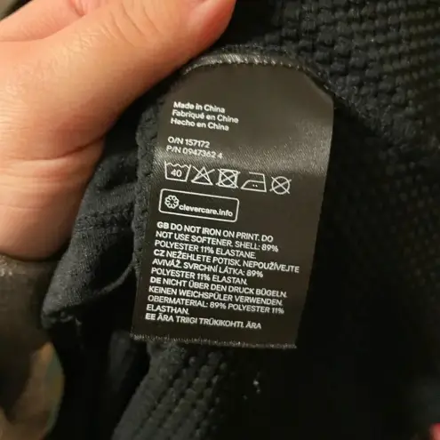 H&M  ACTIVE BLACK FULL ZIP RUNNING JACKET