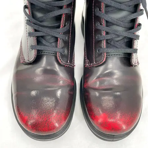 Blundstone Boots Bordeaux Brush Red Leather Lace Up Chelsea Shoes Size AU 4.5