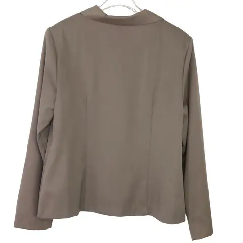 Topy 1990s VIntage Taupe Tan Blazer Jacket Neutral Oversized Large