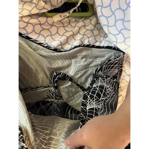 Skirt Sports Skort Tank And Bottom Ladies Size Small Black White Geometric Print