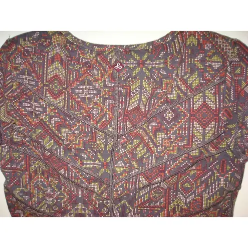 prAna NWT Womens Yoga Pilates Climb Top Bra New Calypsa Gray S Yellow UPF Red