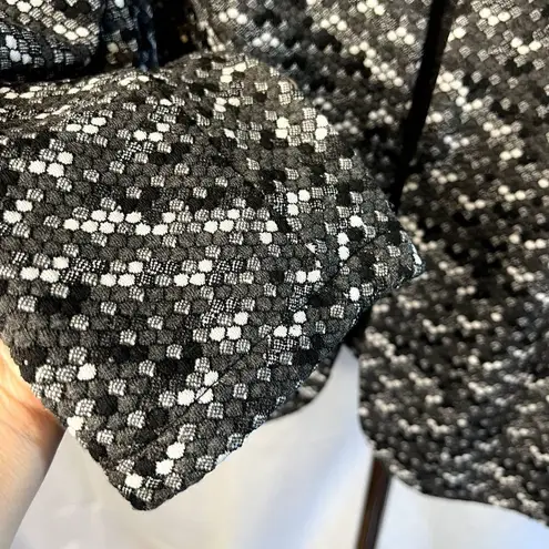 Grace Soft Sweater Blazer Black and White Circle Geometric Plus Size 1X