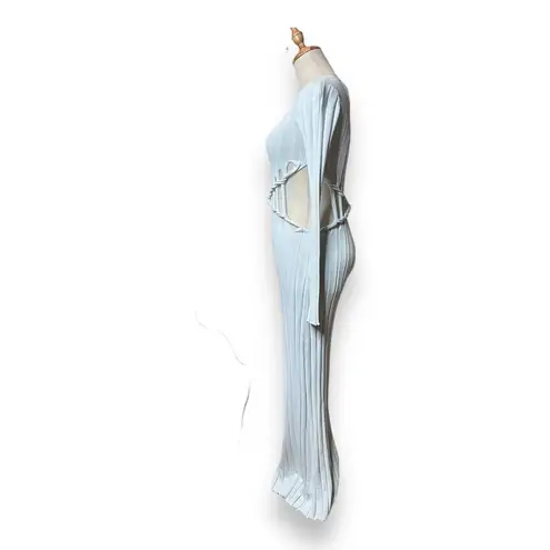 Dion Lee L94606 Blue Crisscross Braid Reversible Ribbed Sweater Dress Size S/4