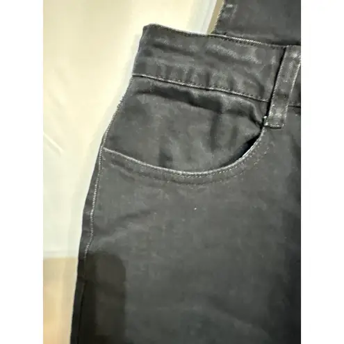 ModlX Women's Black Denim Cropped Wide Leg Overalls Jumpsuit Size 10