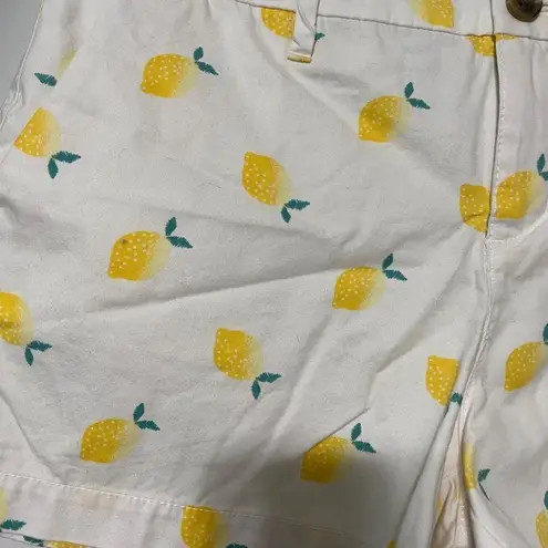 old navy white shorts w/ lemon designs all over Pink Size 4