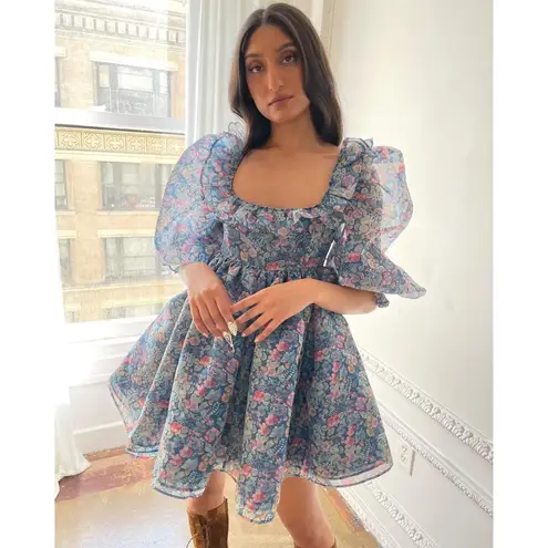 NWT Selkie The Mayfair in Secret Garden Floral Organza Puff Mini Dress XXL 2XL
