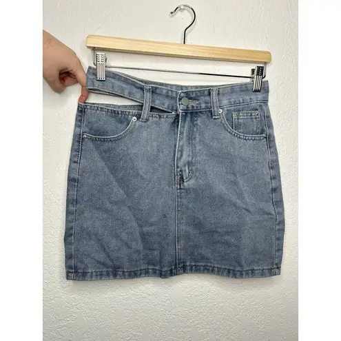 Commense Denim Cut Out Mini Skirt S NWT