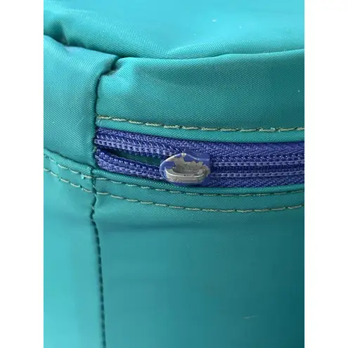 Vintage Rubbermaid 6 Pack Cooler Soft Teal Purple Lunch Bag Strap Zip READ