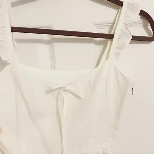 Ivory Cottage Balletcore Summer Ruffle Ribbon Tank Top & Midi Skirt Set