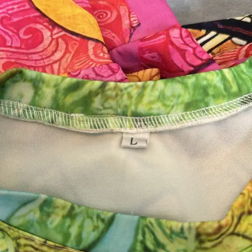 Peace & neon sweatshirt, BOHO, WHIMSICAL, HIPPIE Green Size L