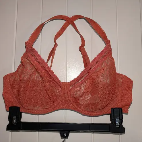 NWOT Simone Pérèle Comete Full Cup Unlined Lace Bra Lot Of 2 32E Navy/Coral Pink Size undefined