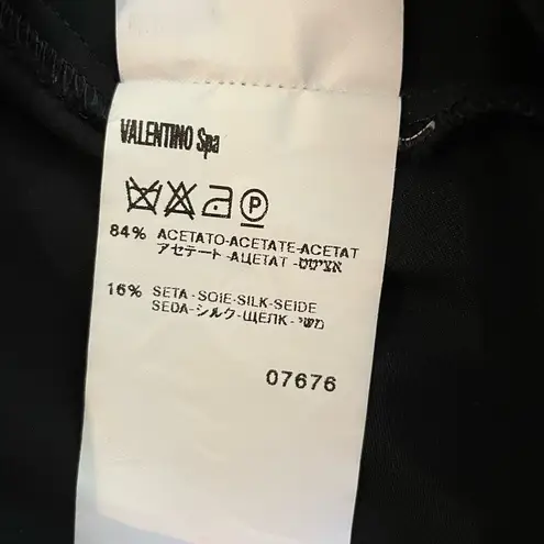 VALENTINO ROMA black silk* slip dress, made in Italy, size EU42/US6