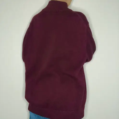 L.L.Bean vintage  burgundy quarter zip knit sweater