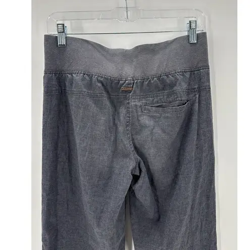 prAna  Mantra pane black gray size S hemp cotton wide leg high waisted relaxed