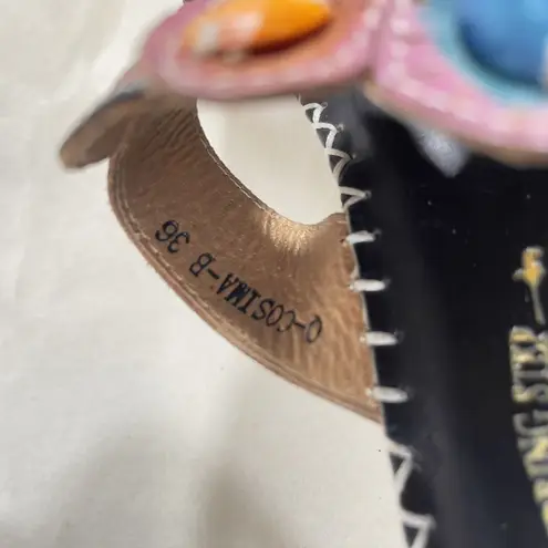 L'artiste Spring Step Cosima Black Multicolor Floral Slide Sandal Women's 36 5.5