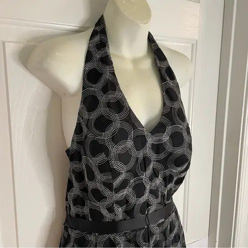 Vintage I.N. Studio Chic Black Halter Dress with Elegant Design Size 8 emo goth