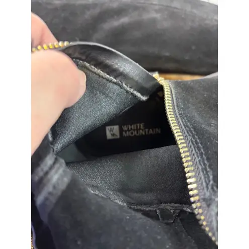 White Mountain Women's Black Suede Over the Knee Boots 8.5