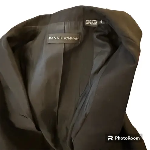 Dana Buchman Black Silk Lined Cropped Dress Blazer Size 4