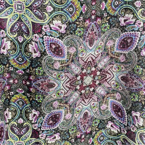 Black Floral Paisley Scarf