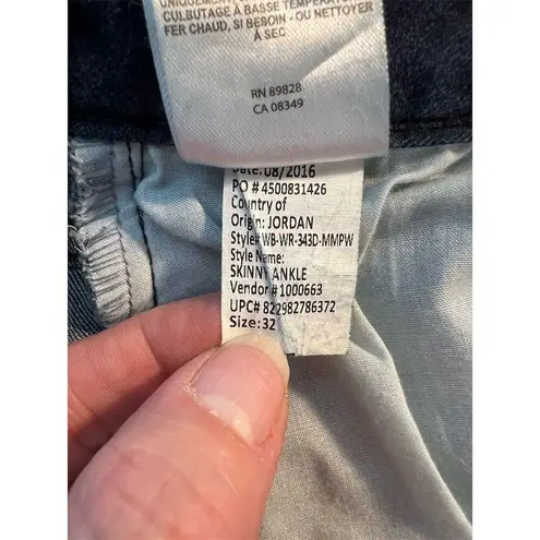 William Rast Women's Blue Skinny Ankle Jeans Size 32 Plus Frayed Hem